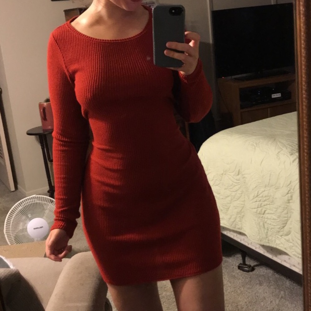 Abercrombie and Fitch red sweater dress